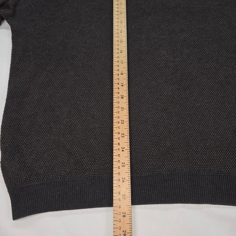 Tommy Bahama Mens XXL‎ V-Neck Sweater Brown Cotton Wool Blend Textured Knit